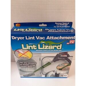Lint Lizard Dryer Lint Vac Attachment 43 Inch Flexible Vacuum Tool TeleBrands